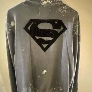 Superman paint-splatter Zip-up